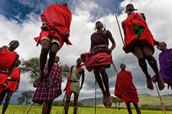 Samburu warriors dancing Samburu warriors dancing